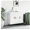 Image de Buffet blanc brillant 90x34x80 cm bois d'ingénierie828078