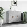 Image de Dressoir 90x34x80 cm bewerkt hout betongrijs828080