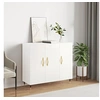 Image de Buffet blanc 90x34x80 cm bois d'ingénierie