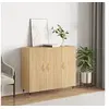 Image de Buffet, Armoire avec Pieds et Portes, Meuble de Rangement, Organisateur de Salon Intérieur, Moderne, Chêne Sonoma Bois d'Ingénierie