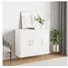 Image de Buffet blanc 90x34x80 cm bois d ingénierie