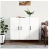 Image de Buffet, Armoire avec Pieds et Portes, Meuble de Rangement, Organisateur de Salon Intérieur, Moderne, Blanc Bois d'Ingénierie