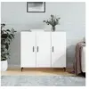 Image de Dressoir 90x34x80 cm bewerkt hout wit828124