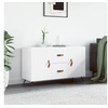 Image de Buffet blanc 100x36x60 cm bois d ingénierie