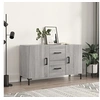 Image de Buffet, Armoire de Rangement avec Pieds, Meuble de Rangement, Organisateur Salon Salle de Séjour, Moderne, Sonoma Gris Bois d'Ingénierie 828178