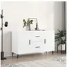 Image de Buffet blanc 100x36x60 cm bois d ingénierie