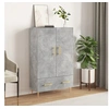 Image de Buffet haut gris béton 69,5x31x115 cm bois d'ingénierie828224