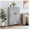 Image de Buffet haut gris béton 69,5x31x115 cm bois d ingénierie
