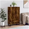 Image de Hoge kast 69,5x31x115 cm bewerkt hout gerookt eikenkleurig828265