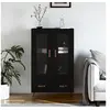 Image de Buffet haut noir 69,5x31x115 cm bois d'ingénierie828269