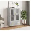 Image de Buffet haut gris béton 69,5x31x115 cm bois d'ingénierie828280