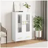Image de Buffet haut blanc 69,5x31x115 cm bois d'ingénierie828284