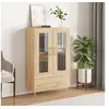 Image de Buffet Haut, Armoire de Rangement avec Pieds, Meuble de Rangement, Organisateur Salon Salle de Séjour, Moderne, Chêne Sonoma Bois d'Ingénierie