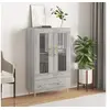 Image de Buffet Haut, Armoire de Rangement avec Pieds, Meuble de Rangement, Organisateur Salon Salle de Séjour, Moderne, Sonoma Gris Bois d'Ingénierie 828290