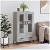 Image de Buffet haut sonoma gris 69,5x31x115 cm bois d ingénierie