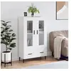 Image de Buffet haut blanc 69,5x31x115 cm bois d'ingénierie828316