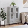 Image de Hoge kast 69,5x31x115 cm bewerkt hout betongrijs828320