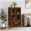 Image de Buffet haut chêne fumé 69,5x31x115 cm bois d ingénierie