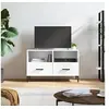 Image de Meuble TV Blanc brillant 80x36x50 cm Bois d'ingénierie828974