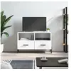 Image de Meuble TV Blanc 80x36x50 cm Bois d ingénierie