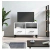 Image de Meuble TV Blanc 80x36x50 cm Bois d ingénierie
