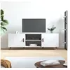 Image de Meuble TV blanc 150x30x50 cm bois d ingénierie
