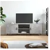 Image de Meuble TV, Armoire de Télévision avec 4 Compartiments, Meuble Télé avec Pieds Salle de Séjour, Moderne, Gris Béton Bois d'Ingénierie 829072