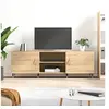 Image de Meuble TV, Armoire de Télévision avec 4 Compartiments, Meuble Télé avec Pieds Salle de Séjour, Moderne, Chêne Sonoma Bois d'Ingénierie 829079