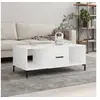 Image de Table basse blanc 102x50x40 cm bois d ingénierie