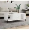 Image de Table basse blanc 102x50x40 cm bois d ingénierie