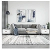 Image de Tables basses 2 pcs blanc brillant 50x50x40cm bois d'ingénierie 829337