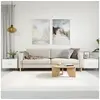Image de Tables basses 2 pcs blanc 50x50x40 cm bois d'ingénierie 829365
