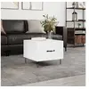 Image de Table basse blanc brillant 50x50x40 cm bois d'ingénierie829384