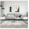 Image de Tables basses 2 pcs blanc 50x50x40 cm bois d'ingénierie 829397