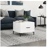 Image de Table basse blanc brillant 50x50x40 cm bois d ingénierie