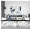 Image de Tables basses 2 pcs blanc brillant 50x50x40cm bois d'ingénierie 829417