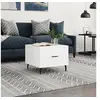 Image de Table basse blanc brillant 50x50x40 cm bois d'ingénierie829432