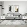 Image de Tables basses 2 pcs blanc brillant 50x50x40cm bois d'ingénierie 829449