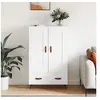 Image de Buffet haut blanc 69,5x31x115 cm bois d ingénierie