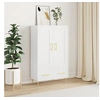 Image de Buffet Haut, Armoire Latérale, Meuble avec Rangement, Organisateur de Salon Salle de Séjour, Moderne, Blanc Bois d'Ingénierie