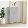 Image de Buffet Haut, Armoire Latérale, Meuble avec Rangement, Organisateur de Salon Salle de Séjour, Moderne, Gris Béton Bois d'Ingénierie