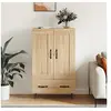 Image de Buffet Haut, Armoire Latérale, Meuble avec Rangement, Organisateur de Salon Salle de Séjour, Moderne, Chêne Sonoma Bois d'Ingénierie
