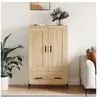 Image de Buffet haut chêne sonoma 69,5x31x115 cm bois d ingénierie