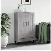 Image de Buffet Haut, Armoire Latérale, Meuble avec Rangement, Organisateur de Salon Salle de Séjour, Moderne, Sonoma Gris Bois d'Ingénierie