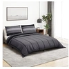 Image de Ensemble de housse de couette gris foncé 135x200 cm Coton