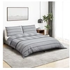 Image de Ensemble de housse de couette Gris 140x200 cm Coton