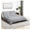 Image de Ensemble de housse de couette Gris 200x200 cm Coton
