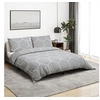 Image de Ensemble de housse de couette Gris 200x200 cm Coton