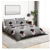 Image de Ensemble de housse de couette Gris 200x200 cm Coton