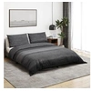 Image de Ensemble de housse de couette gris foncé 200x200 cm Coton 136478